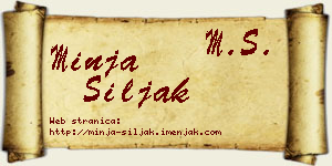 Minja Šiljak vizit kartica